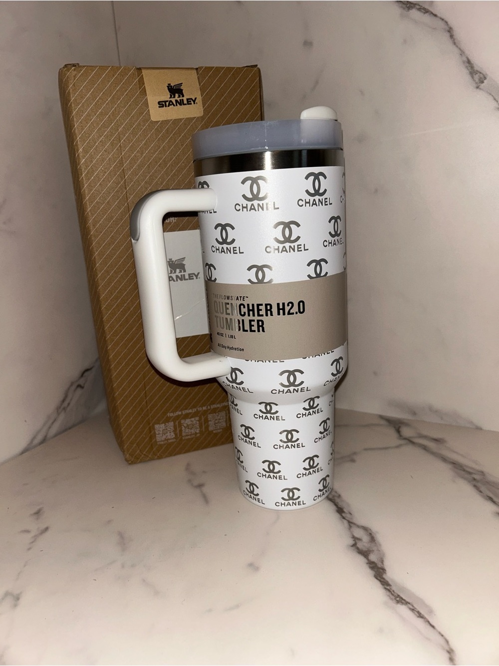 Custom print CC White Stanley stainless Steele cup - Picture 3 of 3